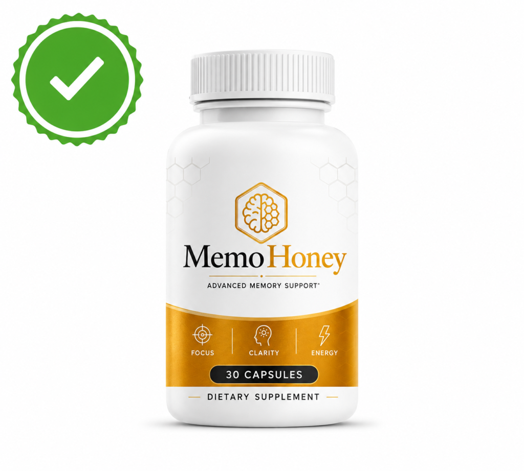 MemoHoney Advanced Memory Support bottle with 30 capsules