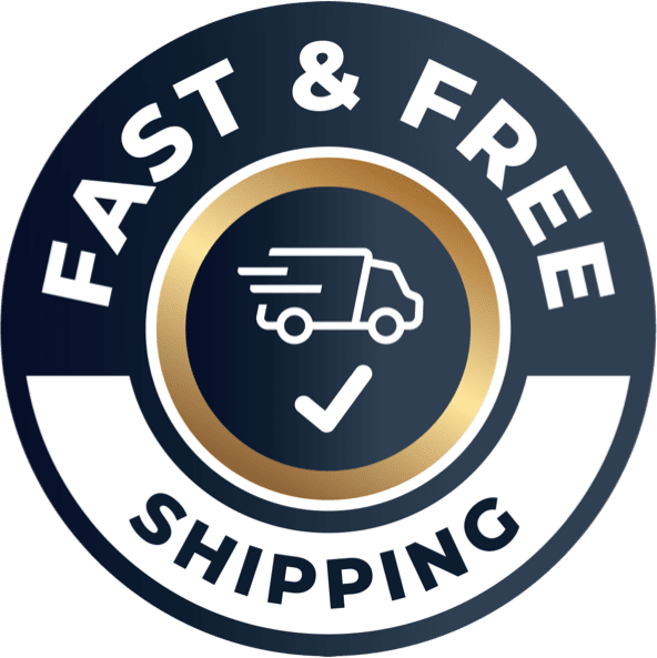 Fast and free shipping badge